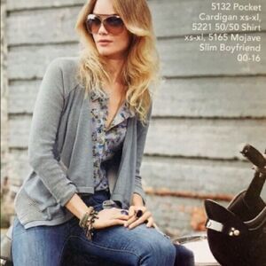 CAbi gray pocket cardigan #5132 size XS